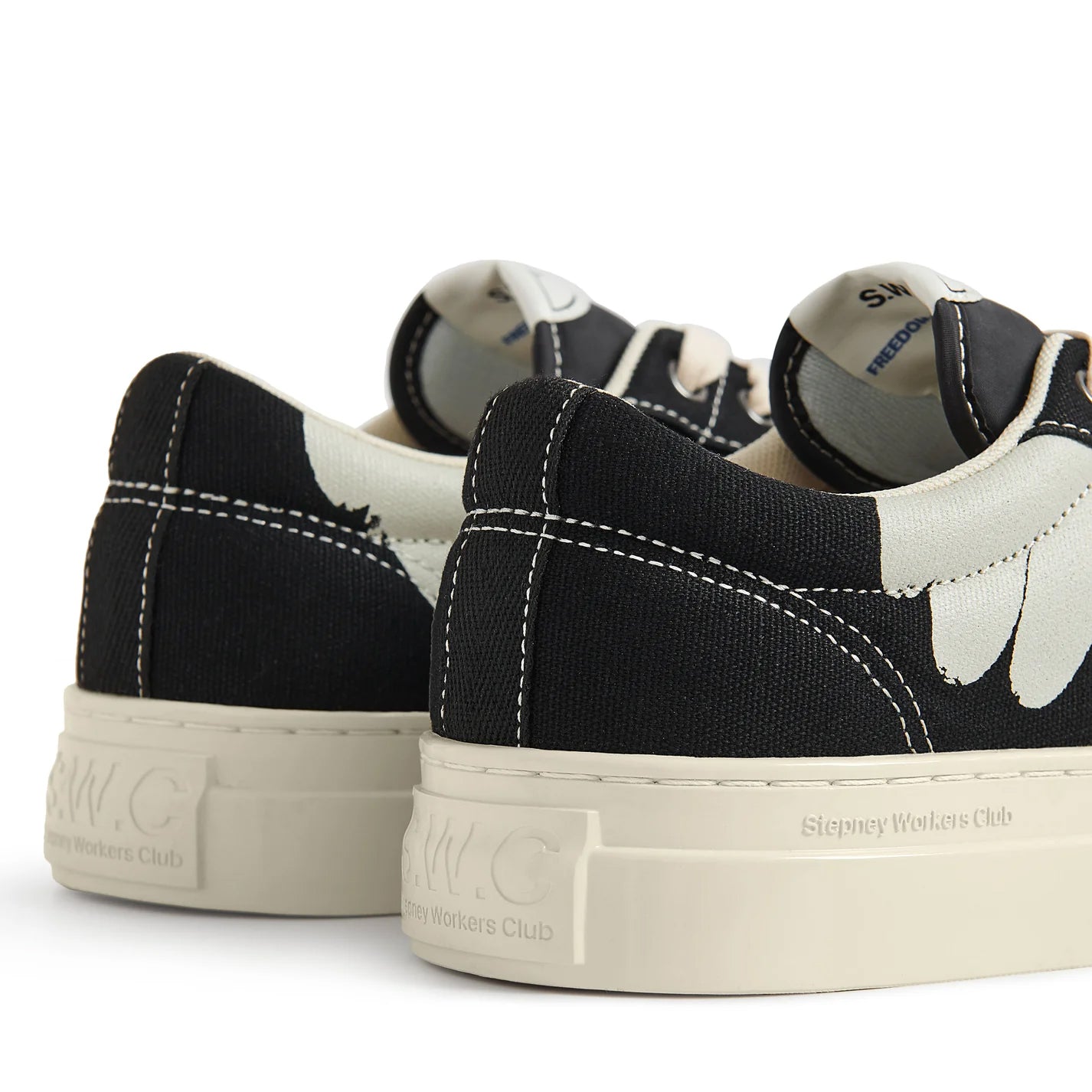 S.W.C DELLOW CUP SHROOMHANDS CANVAS BLACK-ECRU