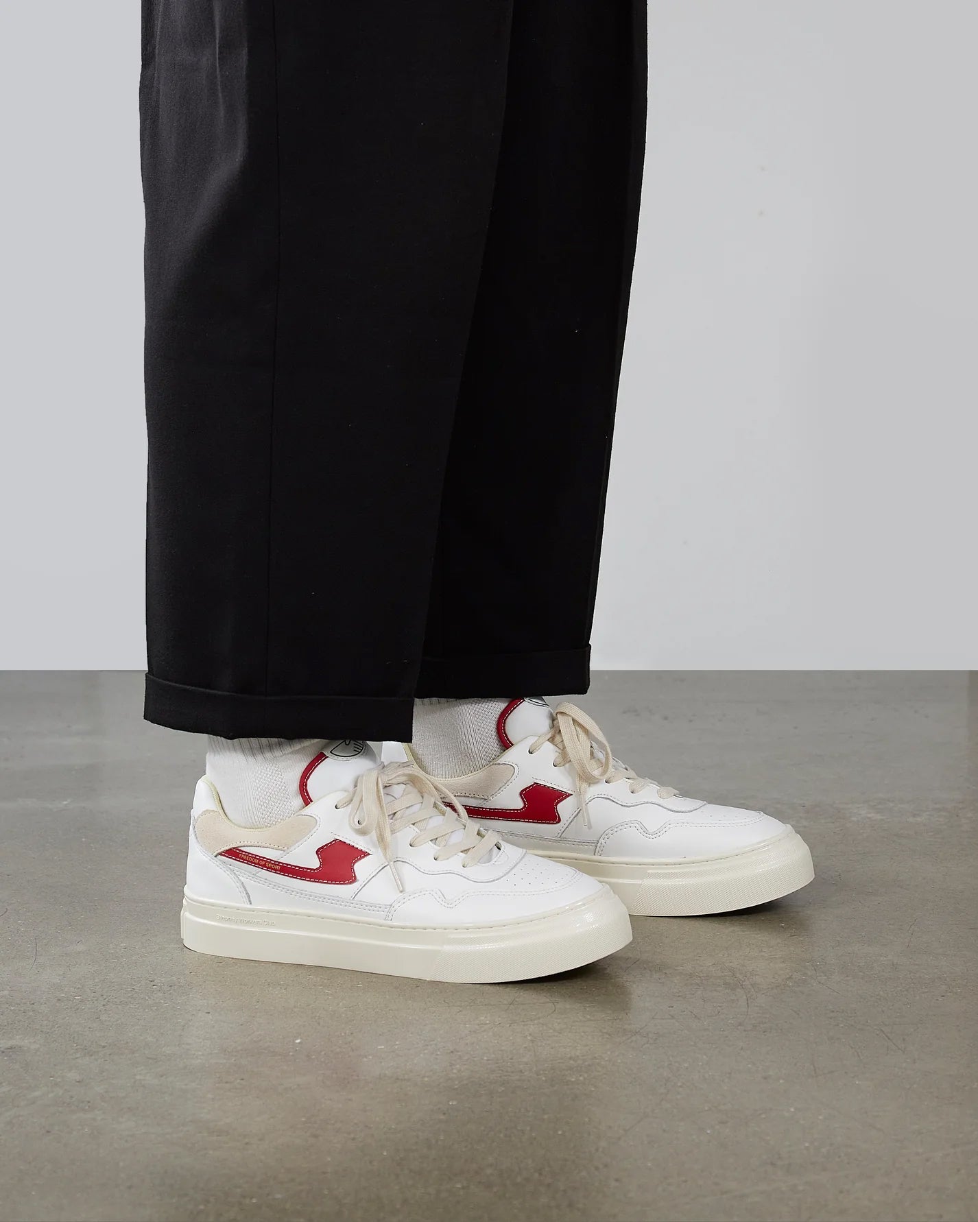 S.W.C PEARL S-STRIKE LEATHER WHITE-RED