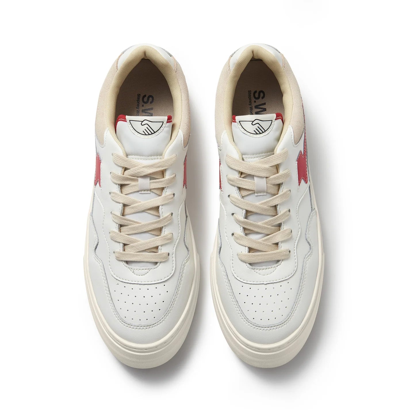 S.W.C PEARL S-STRIKE LEATHER WHITE-RED