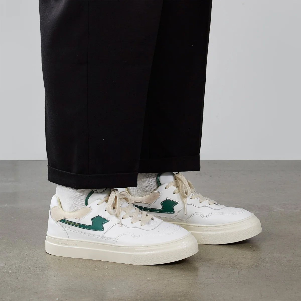 S.W.C PEARL S-STRIKE LEATHER WHITE-GREEN