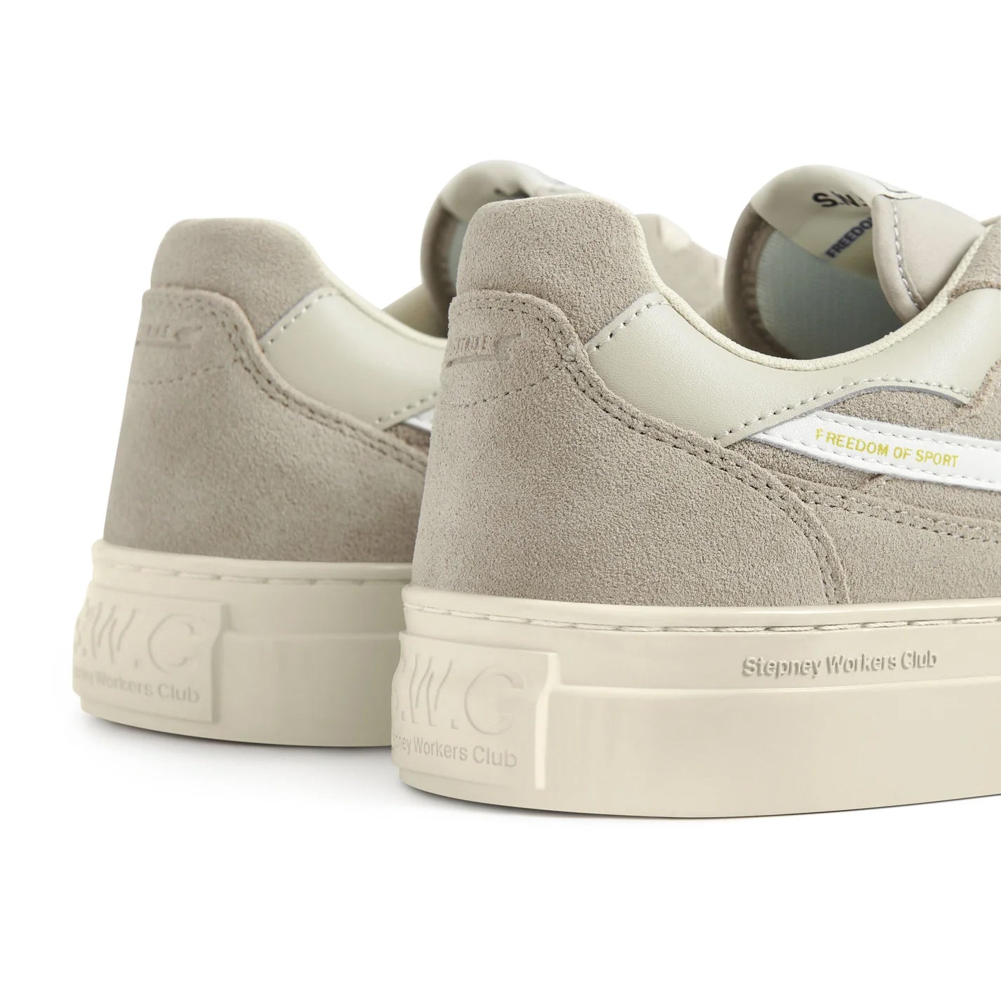 S.W.C PEARL S-STRIKE SUEDE LIGHT GREY-WHITE