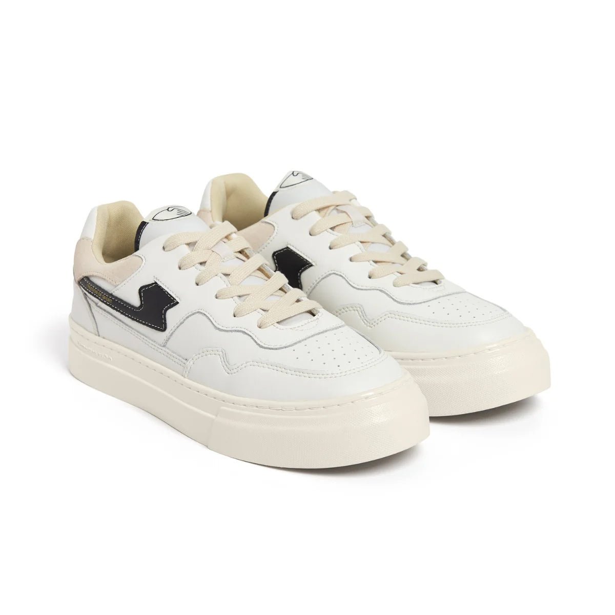 S.W.C PEARL S-STRIKE LEATHER WHITE-BLACK